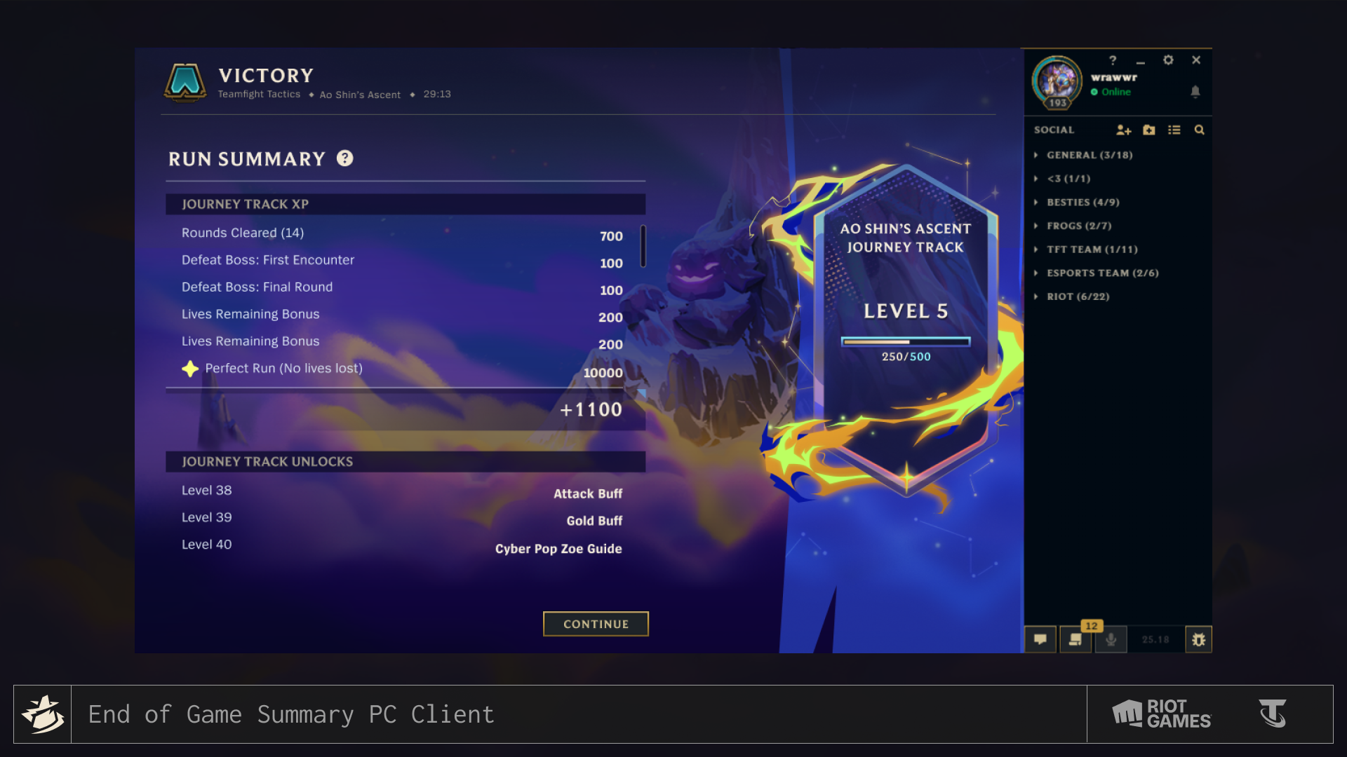 End of Game Screen — PC