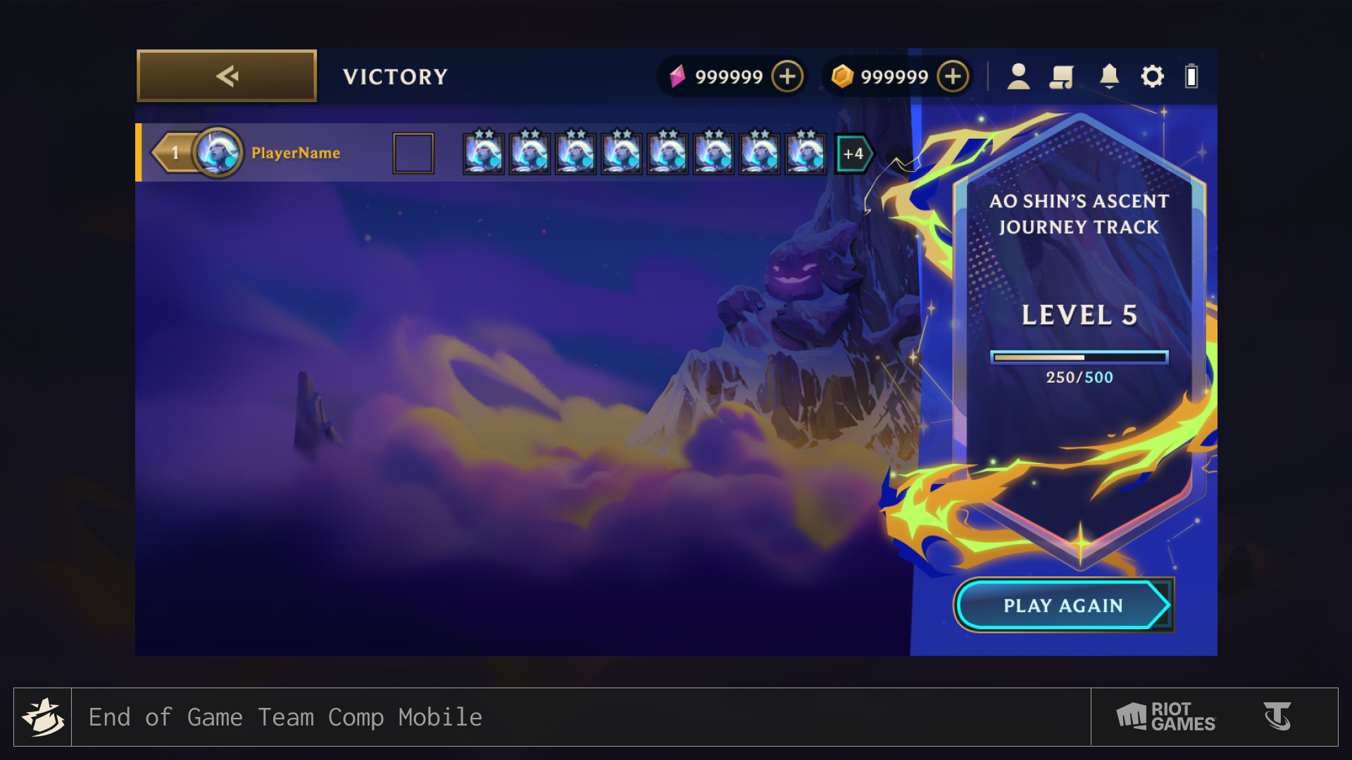 End of Game Summary — Mobile