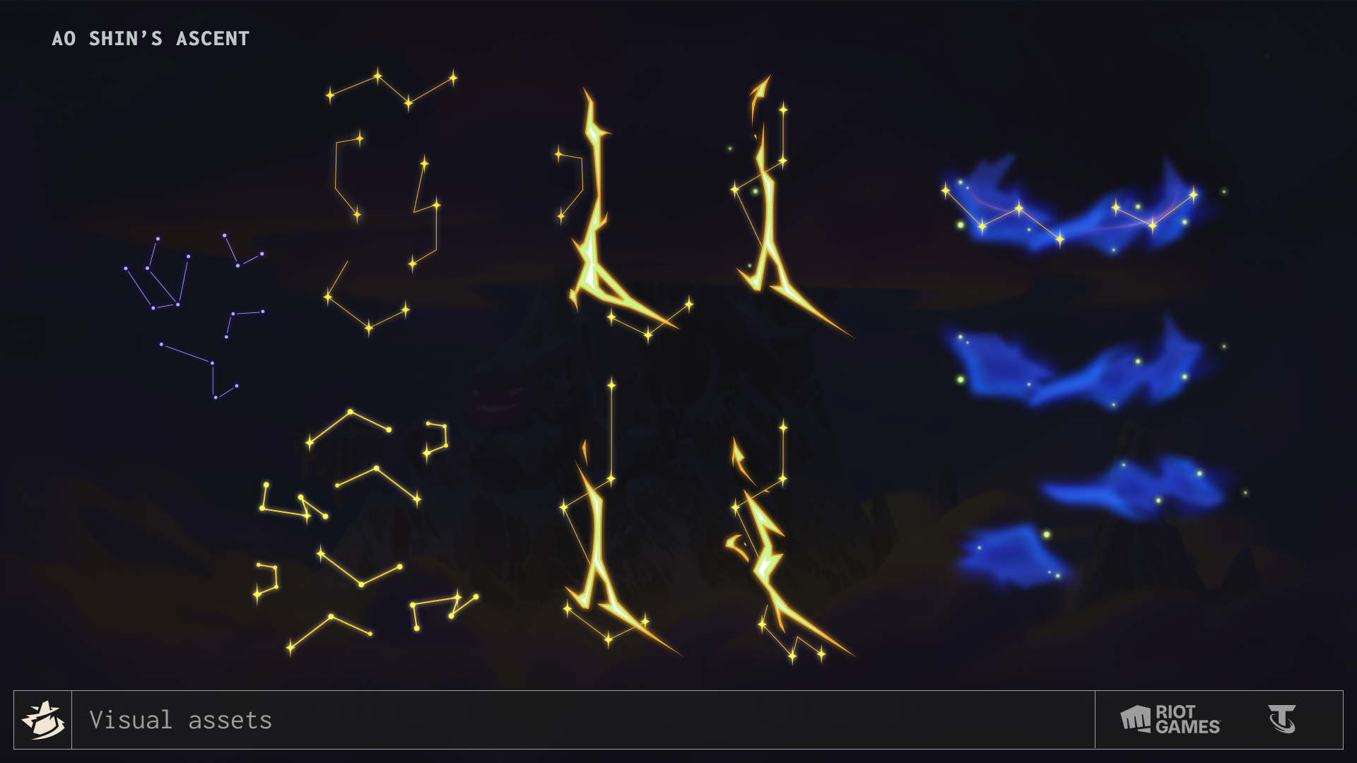Visual Assets — thunders, constellations, clouds