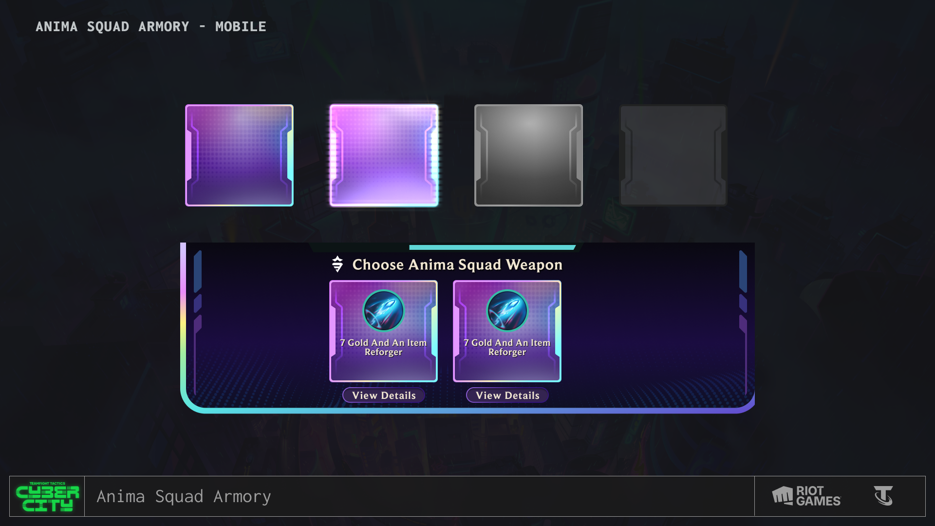 Anima Squad Armory — Mobile