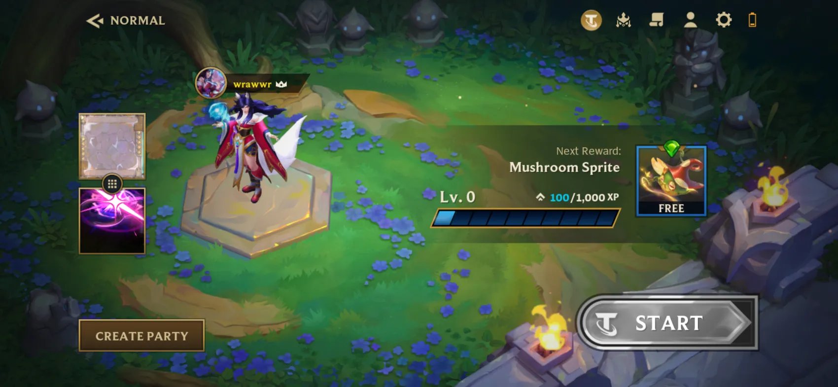 Lobby screen, TFT around-game in Unreal Engine